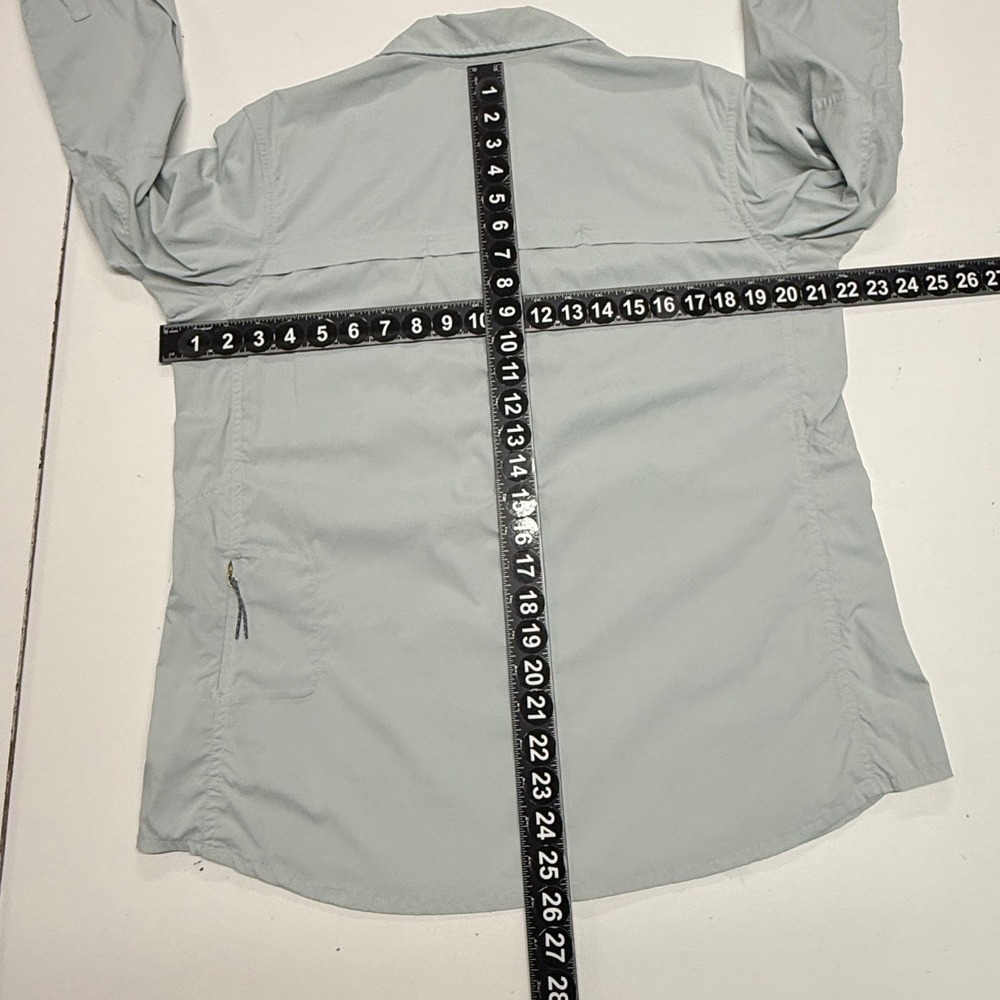 REI Co-op Shirt Womens Large Sage Green Long Sleeve Sahara Button Up Vented Top - Picture 4 of 9